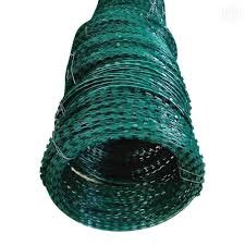 450mm double galvanized green razor wire