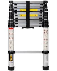 3.8M Single Telescopic Ladder - Front View