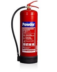 9kg DCP (Dry Chemical Powder) Fire Extinguisher - Back View